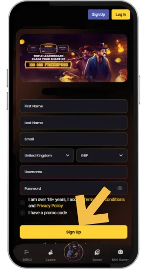 Register an account